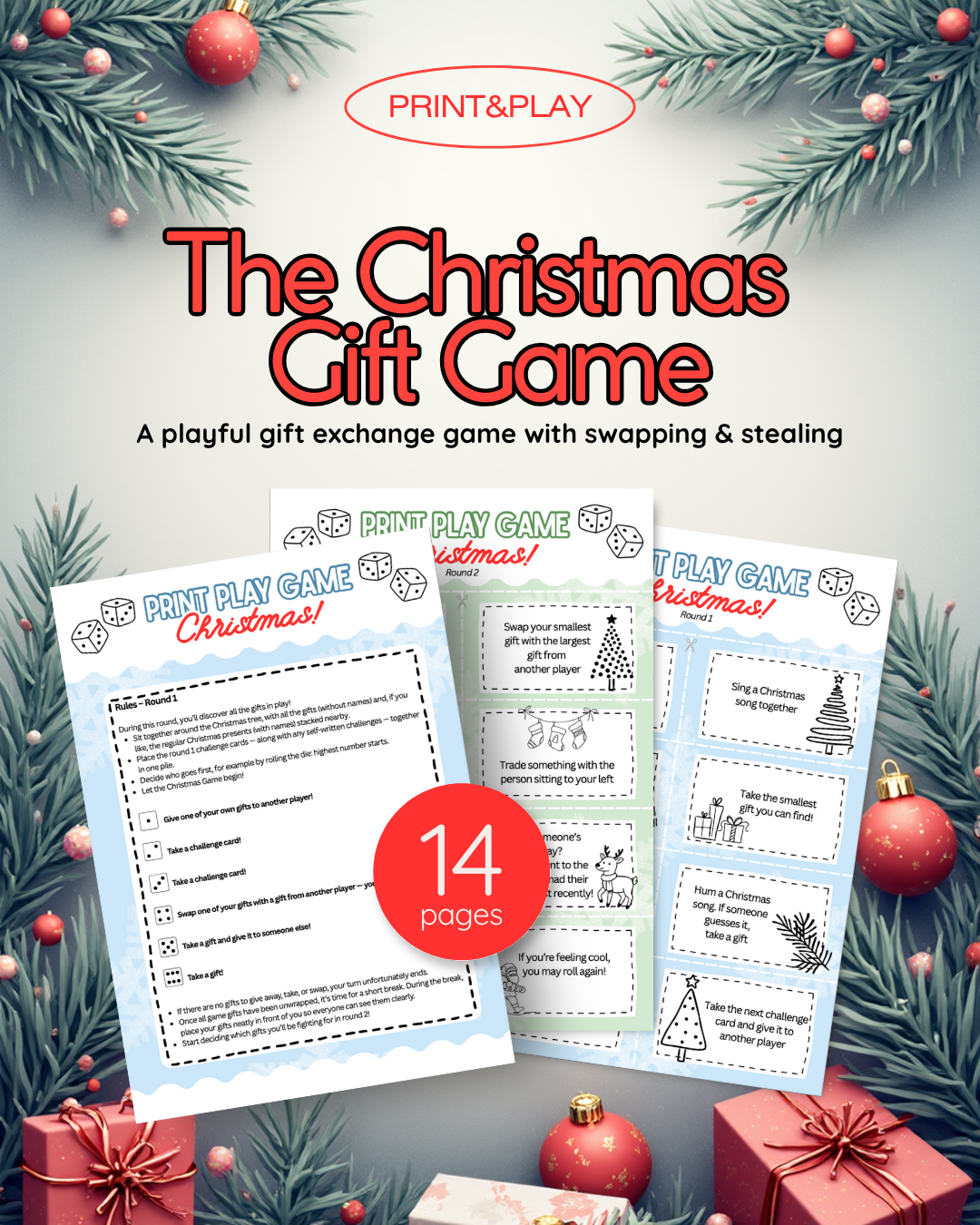 Christmas Gift Game – Gift Exchange Edition (Printable)